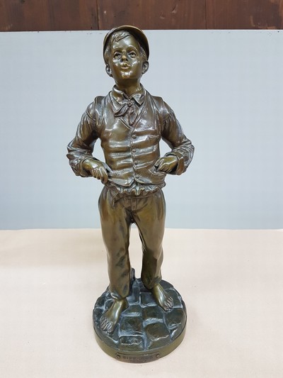 27118450a - Nach Charles Eloy Bailly (1830-1895), Bronzeskulptur, ´Siffleur´ Der Pfeifer, signiert, ...