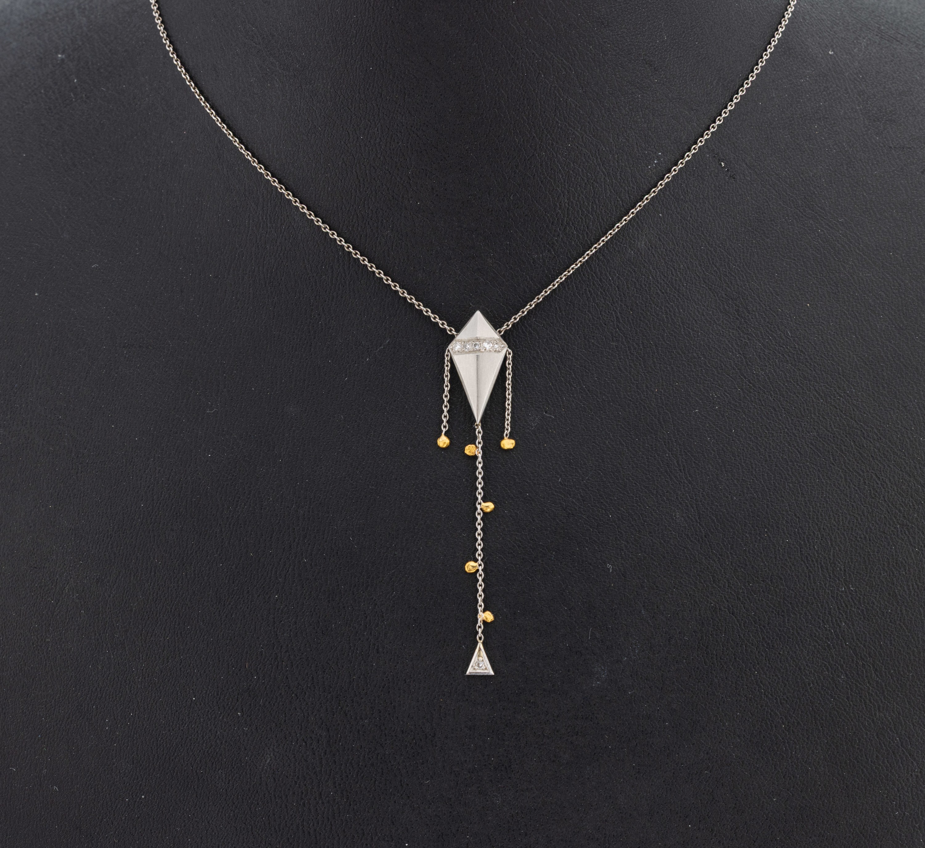 Image 27118537 - Platin Diamant Collier ´Drache´, Platin 950/000 und GG, satiniert, 5 kl. 8/8-Diamanten, ...