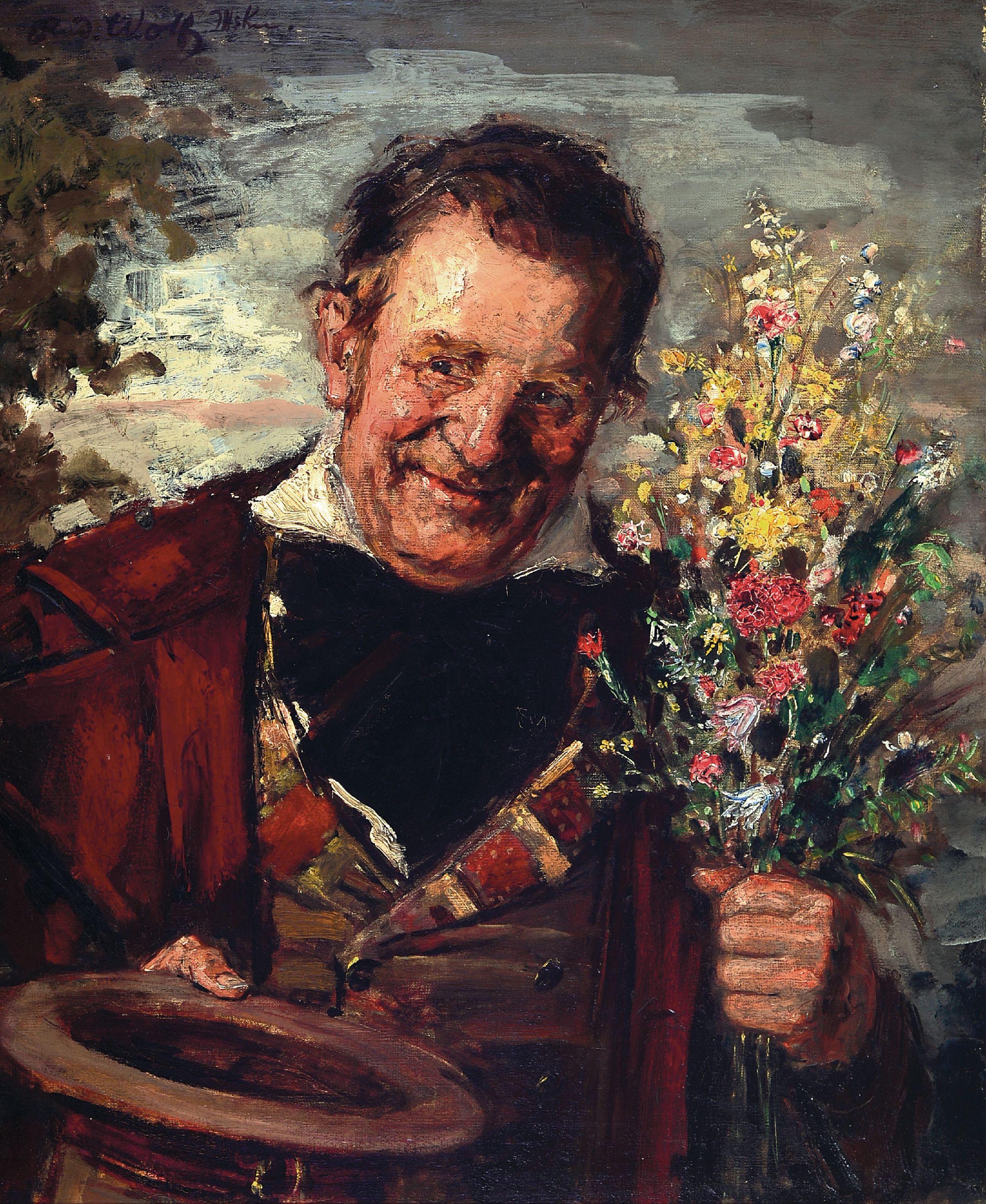 Image 27118551 - Rudolf Wolf, 1877 Leipzig-1940 München, Der Gratulant, Porträt eines Mannes mit ...