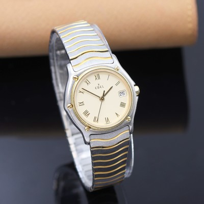 27118554b - EBEL Damenarmbanduhr Classic Wave in Stahl/Gold Referenz 183908, Schweiz um 1993, quarz, ...