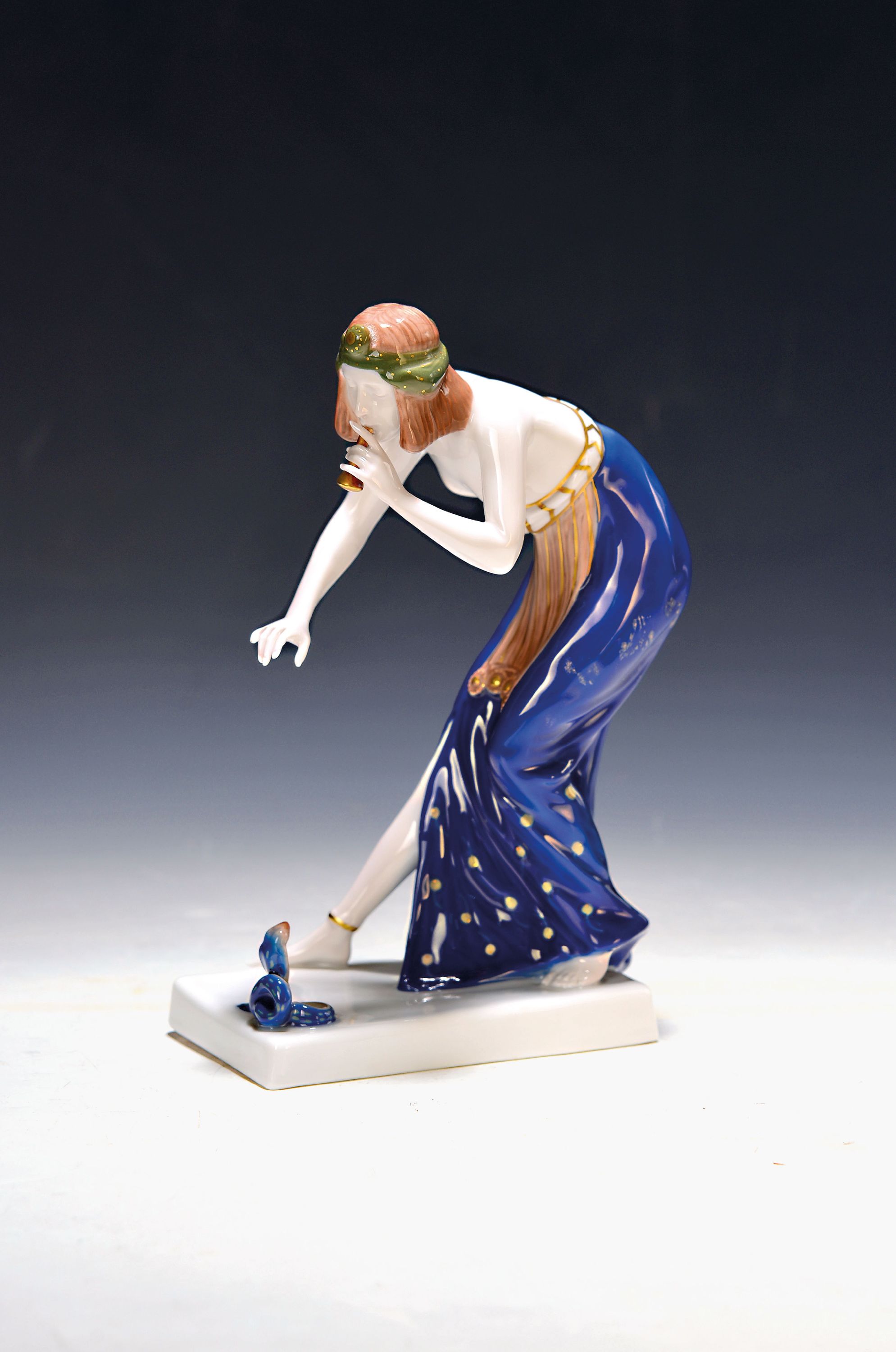 Image 27118624 - Porzellanfigur, Rosenthal, Schlangenbeschwörerin, Entw. Berthold Boehs, Modellnr. K442, ...