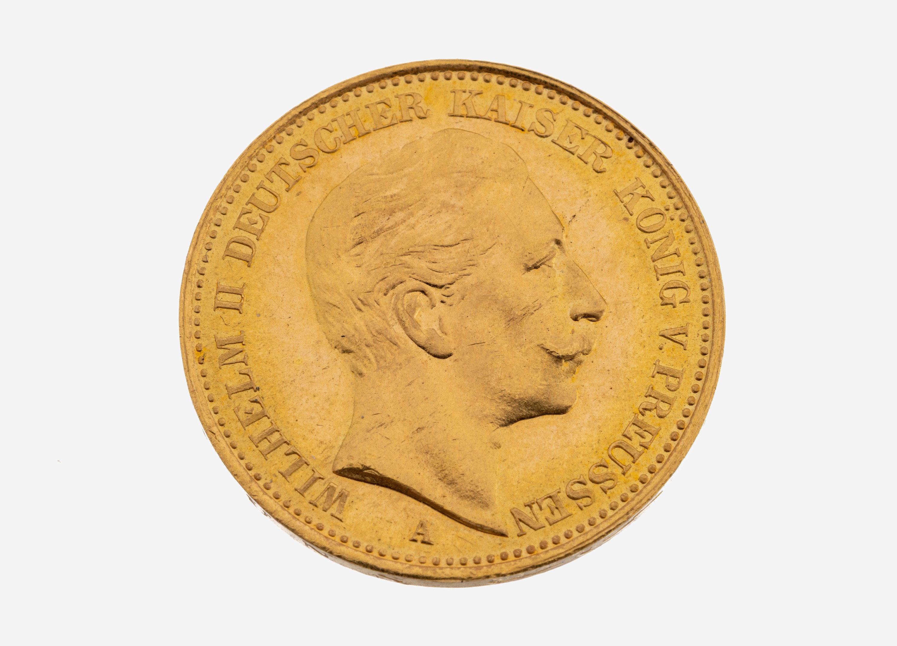 Image 27118627 - Goldmünze 20 Mark 1887 Wilhelm II., Deutscher Kaiser, König von Preussen, Prägeort A