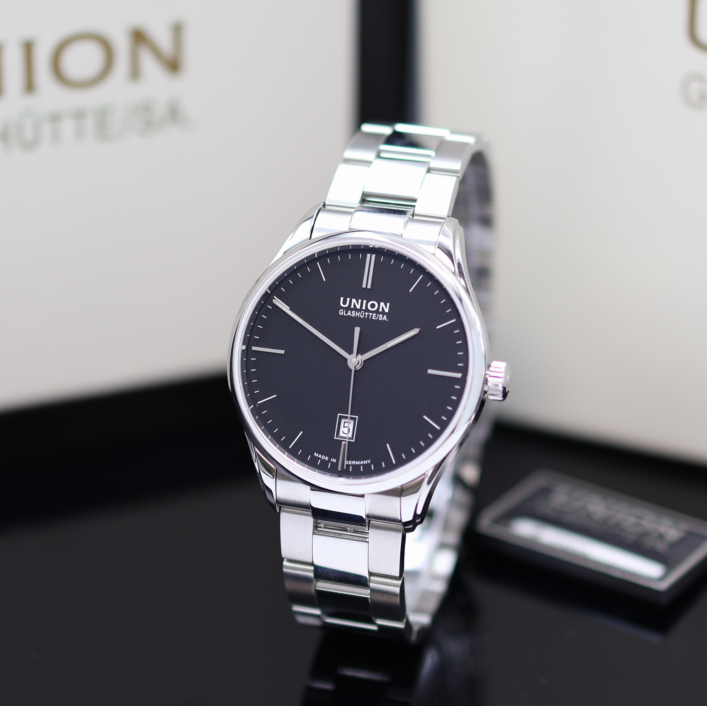Image 27118673 - UNION GLASHÜTTE Viro ungetragene Armbanduhr Referenz D011.407.11.051.00, Automatik, ...