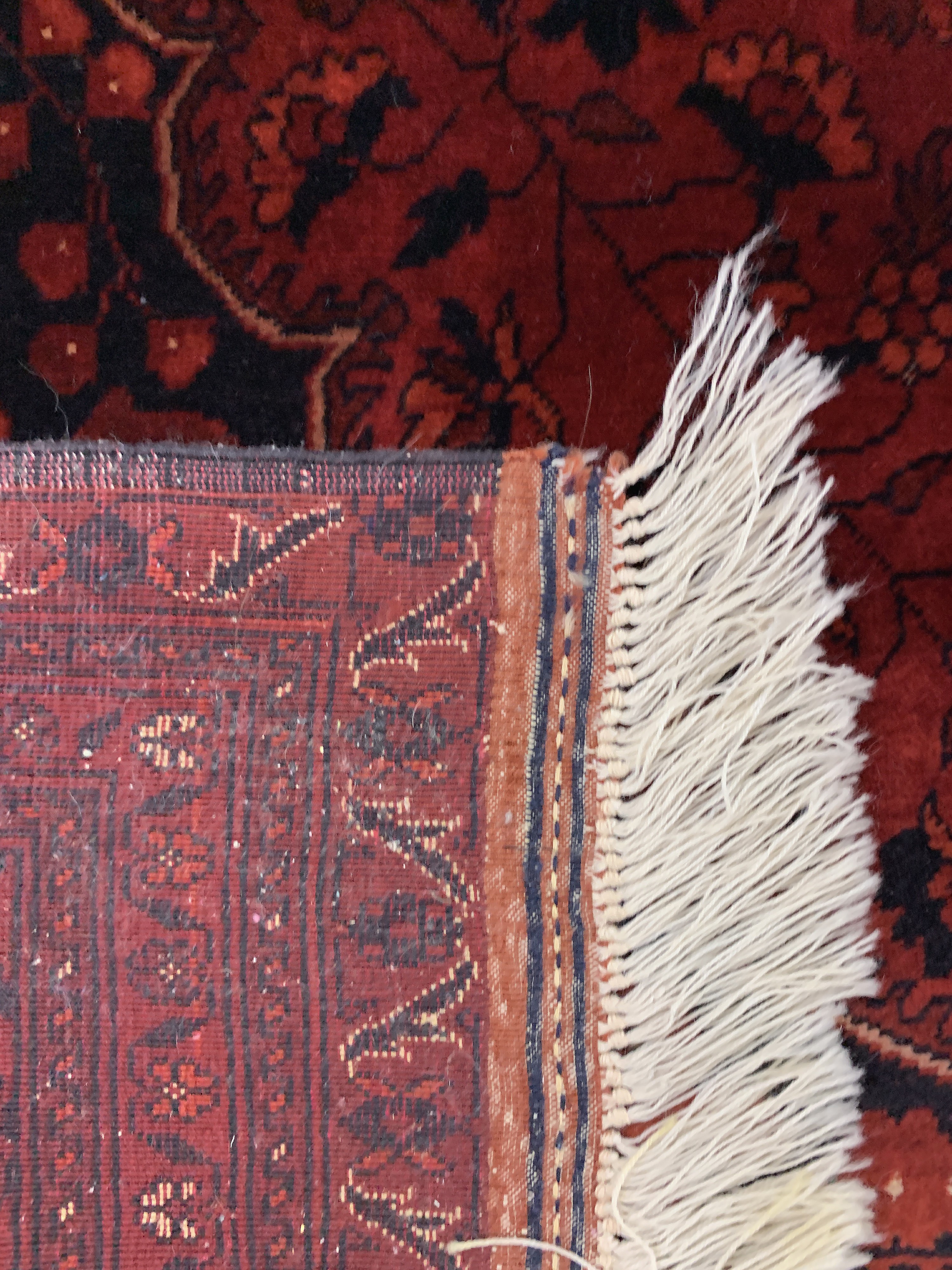 Detail e: Khalmohammadi fein, Afghanistan, Ende 20.Jhd, Korkwolle auf Wolle, ca. 195 x 158 cm,EHZ: 2