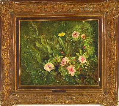 27118617k - Helene Cramer, 1844-1916 Hamburg, Wiesenblumen, Öl/Lwd/Holz, links unten sign., ca. ...