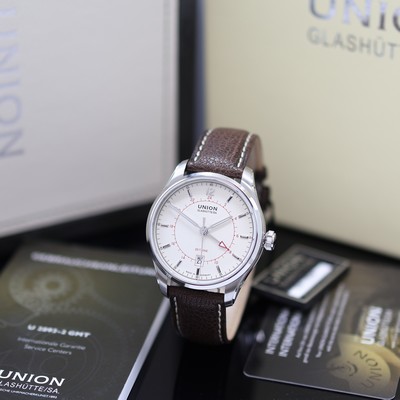 Image UNION GLASHÜTTE Belisar GMT unworn wristwatch reference D009.429.16.267.00, self ...