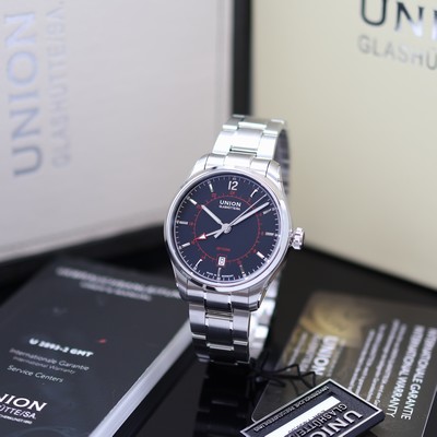 Image UNION GLASHÜTTE Belisar GMT unworn wristwatch reference D009.429.11.057.02, self ...
