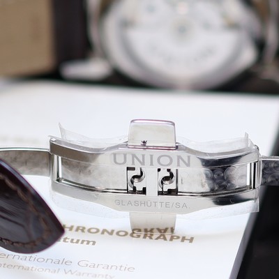 27118694c - UNION GLASHÜTTE Noramis ungetragene Armbanduhrmit Chronograph Referenz ...