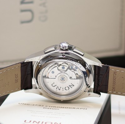 27118694f - UNION GLASHÜTTE Noramis ungetragene Armbanduhrmit Chronograph Referenz ...