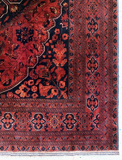 27118696d - Khalmohammadi fein, Afghanistan, Ende 20.Jhd, Korkwolle auf Wolle, ca. 195 x 158 ...