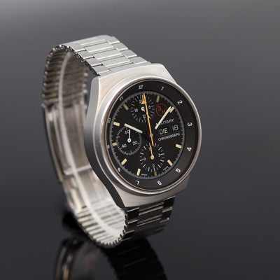 27118698a - PORSCHE DESIGN Military Chronograph der Bundeswehr in Stahl, Schweiz um 1980, Automatik, ...