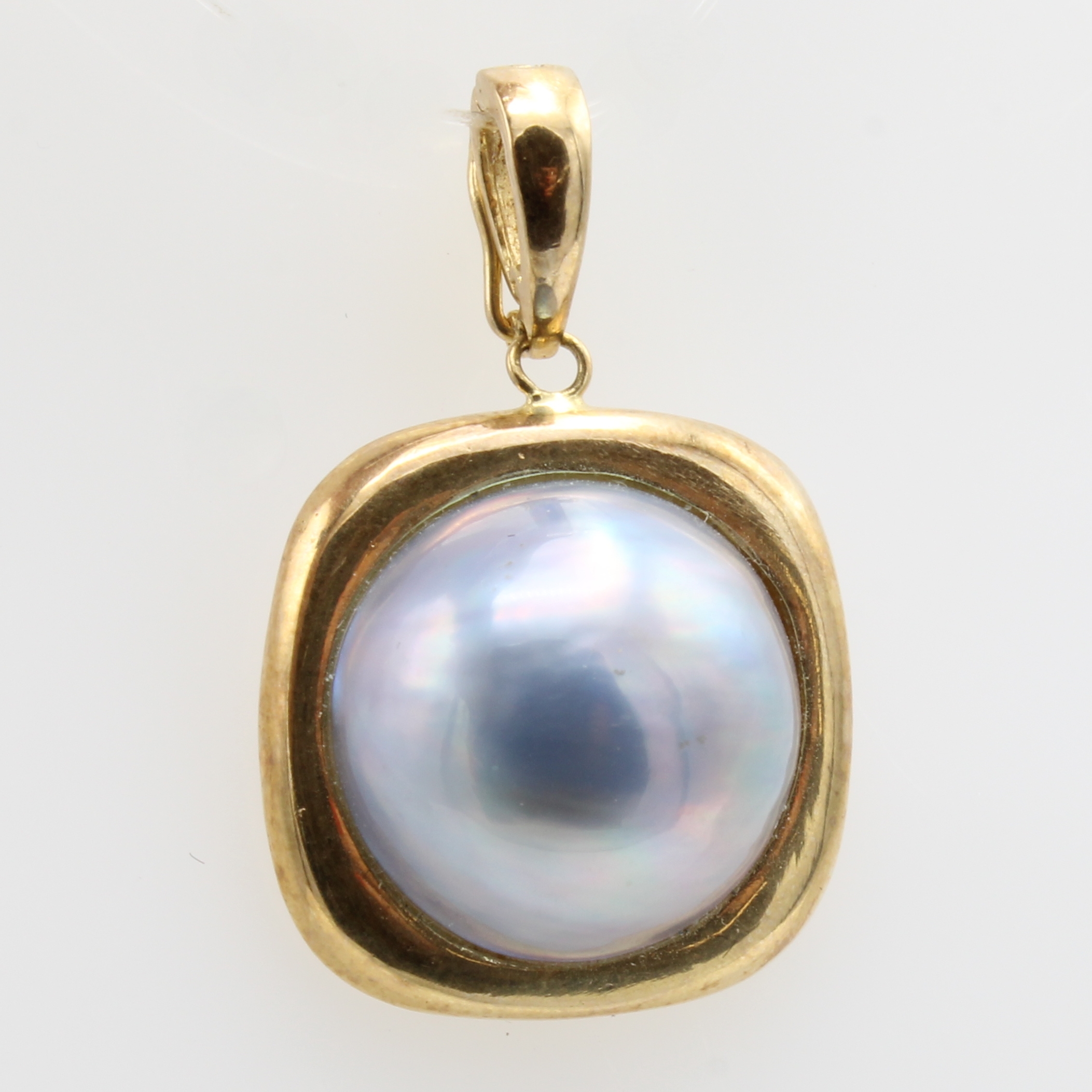 Image 27118833 - Clip-Anhänger mit Mabéperle, GG 585/000, graue Perle, D. ca. 15 mm Schätzpreis: 500, ...