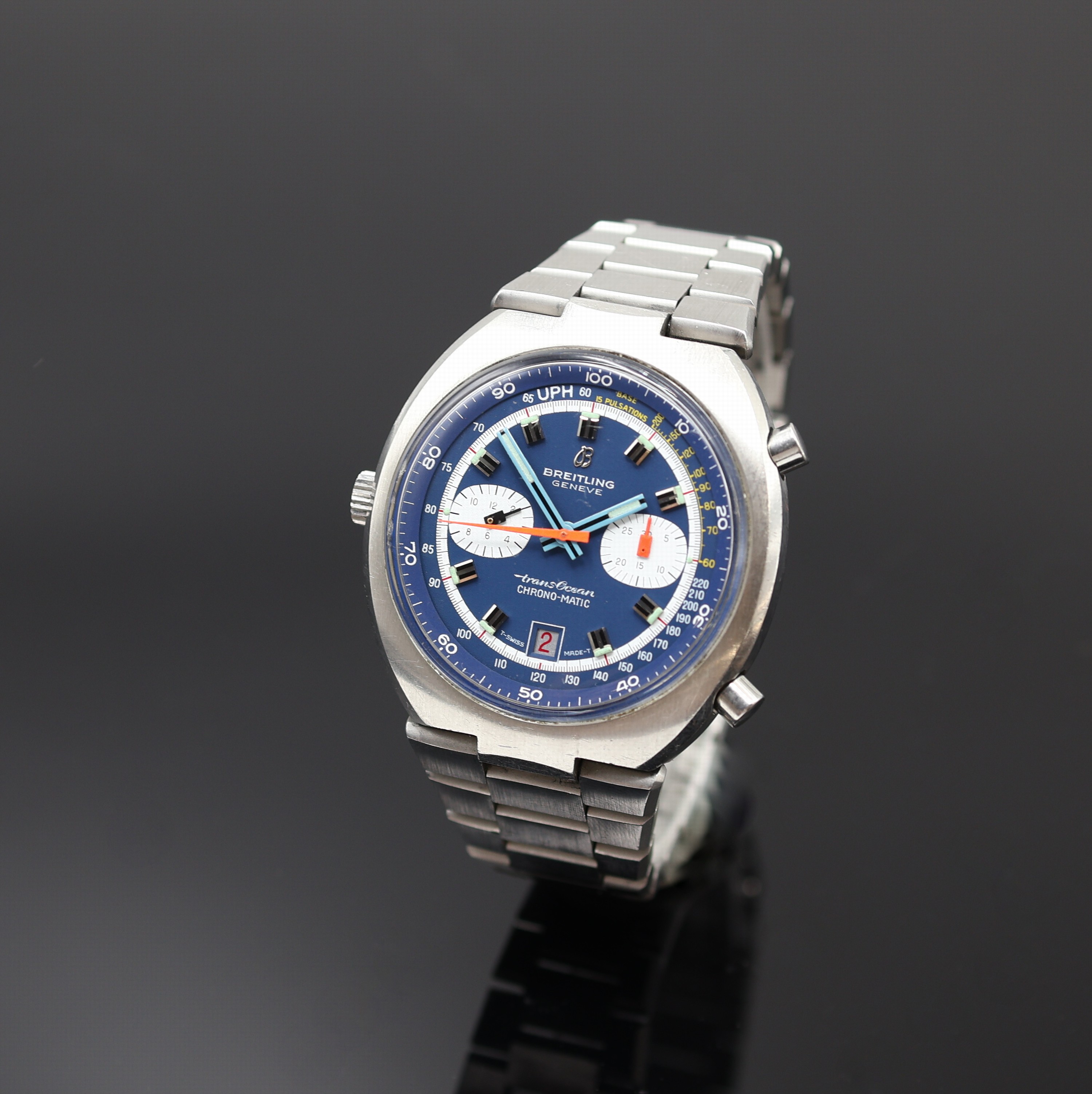 Image 27118843 - BREITLING Trans-Ocean Chrono-Matic Referenz 2119 Armbandchronograph in Stahl an ...