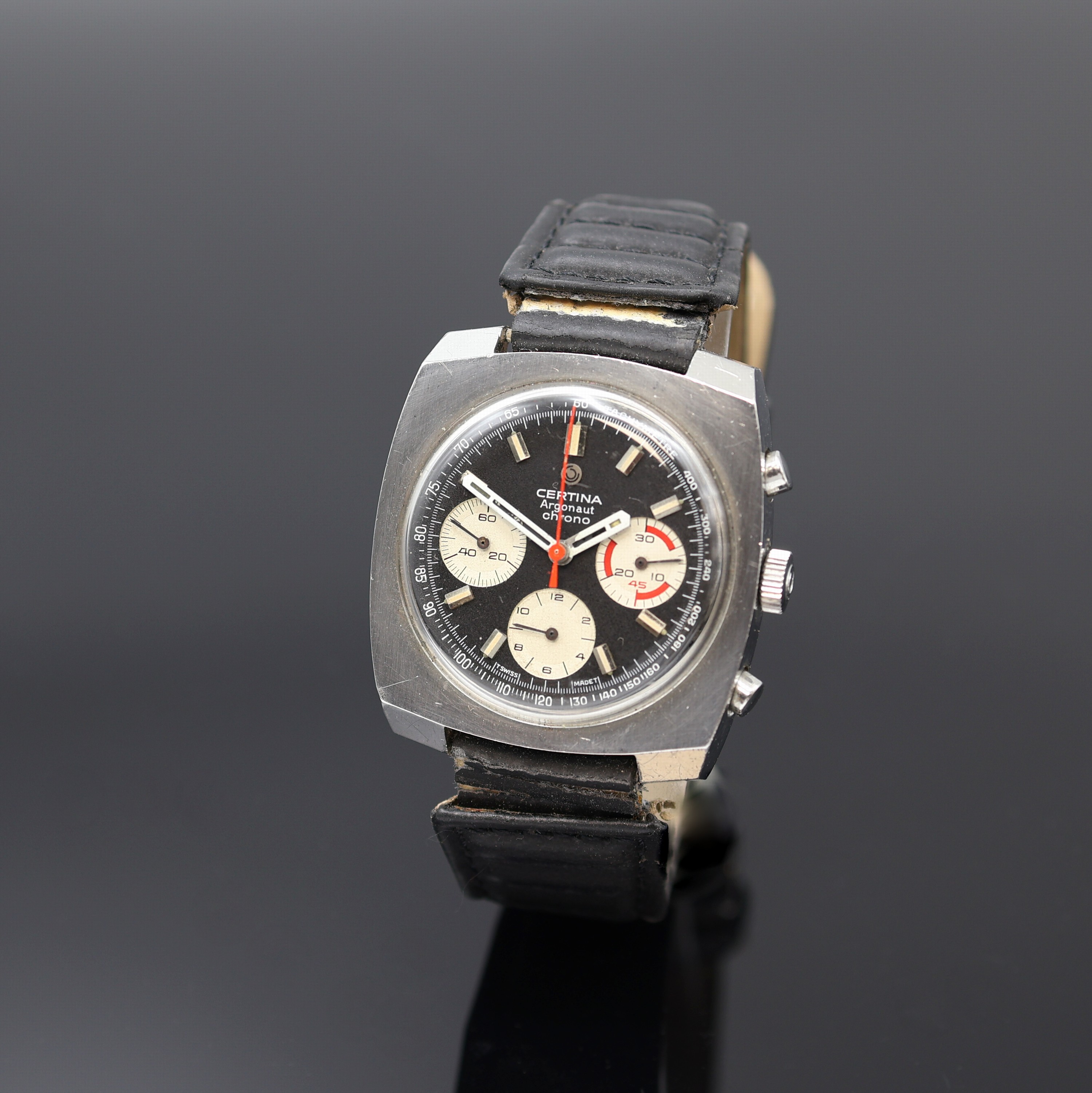 Image 27118855 - CERTINA Argonaut Herrenchronograph in Stahl Kaliber Valjoux 72, Schweiz um 1970, ...