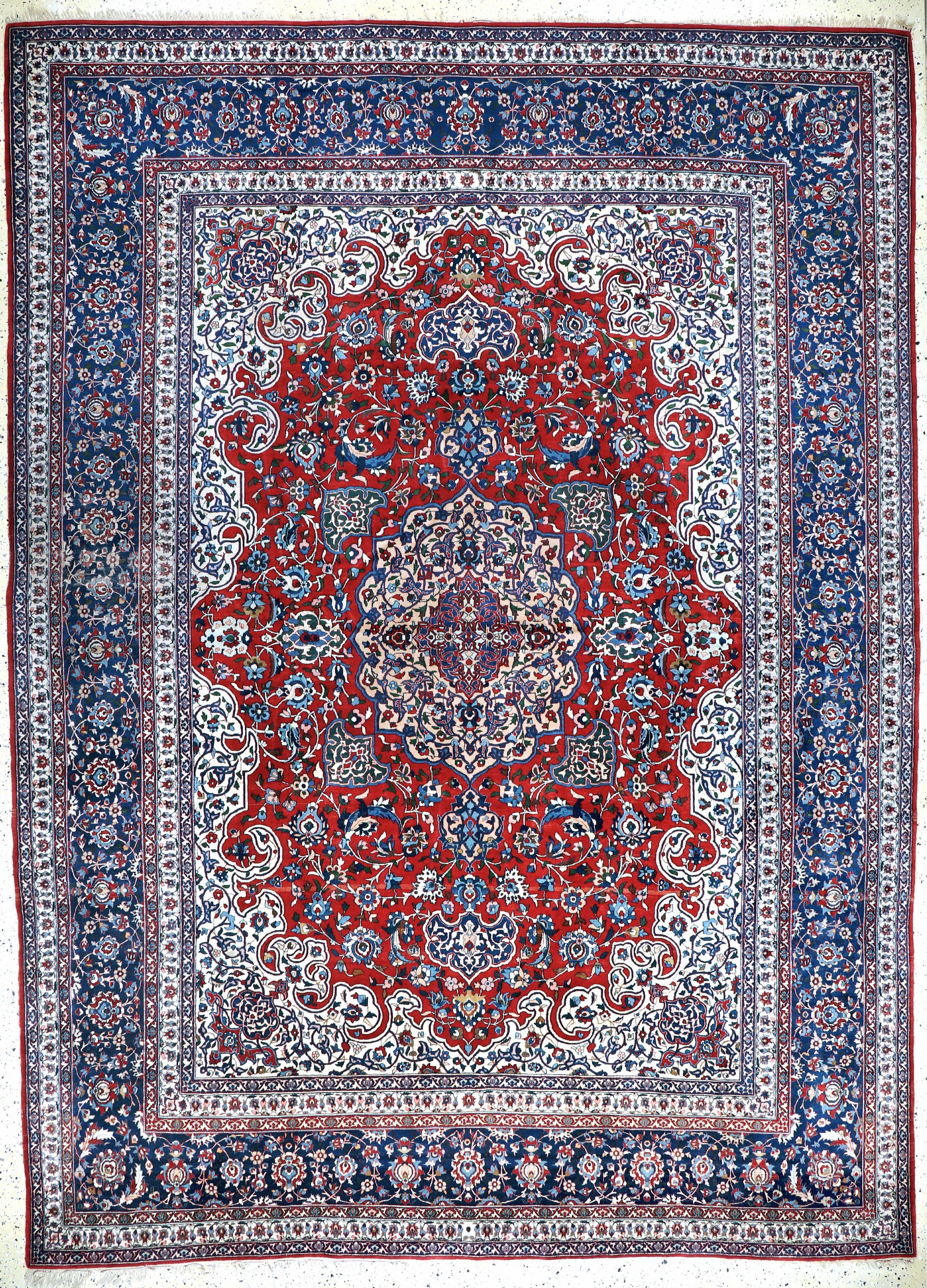 Image 27118863 - Esfahan´Shooreshi´fein, Persien, Anfang 20.Jhd, Korkwolle auf Baumwolle, ca. 370 x ...