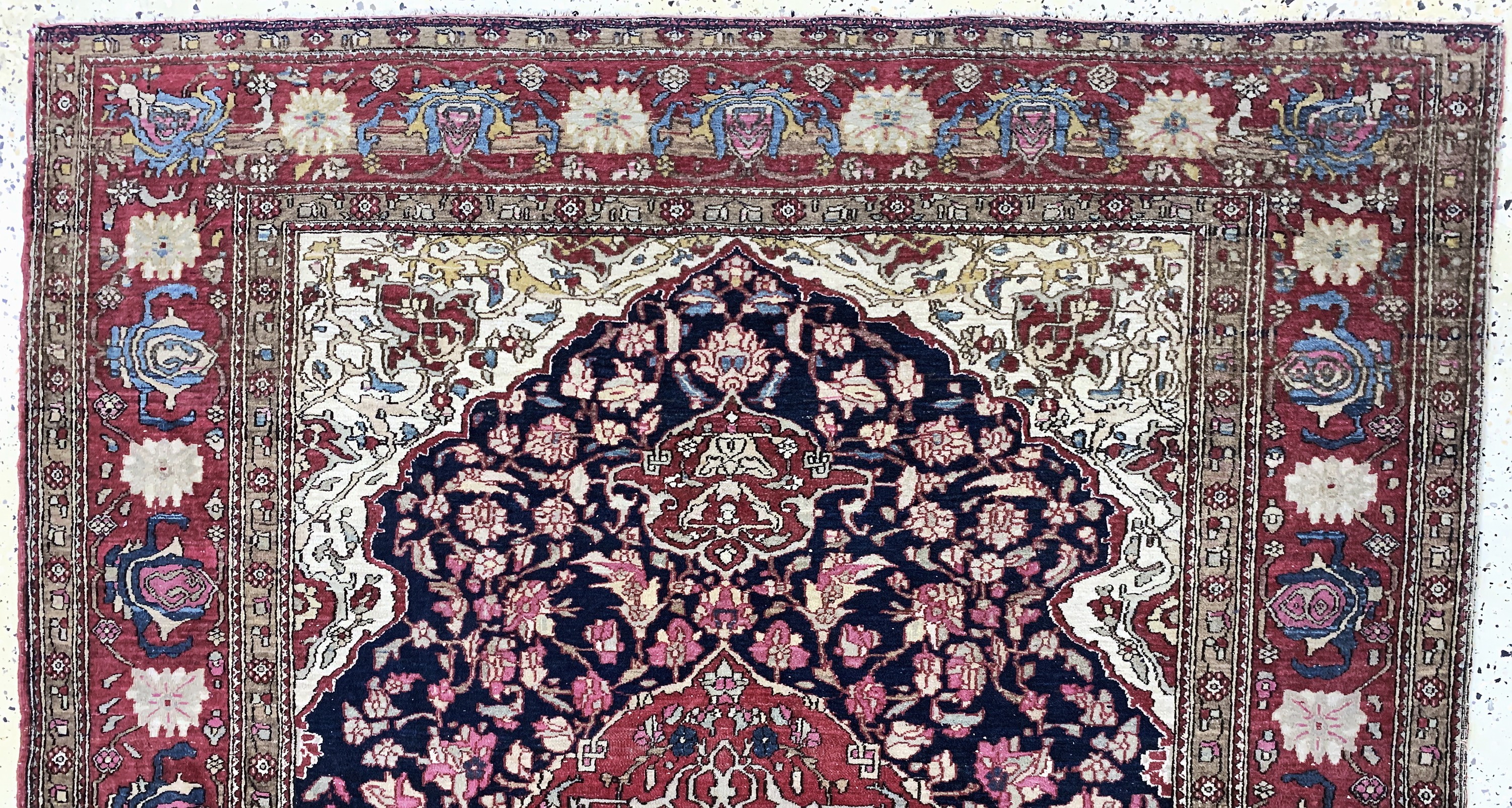 Detail a: Esfahan antik, Persien, um 1900, Wolle auf Baumwolle, ca. 214 x 146 cm, EHZ: 3
