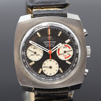 27118855b - CERTINA Argonaut Herrenchronograph in Stahl Kaliber Valjoux 72, Schweiz um 1970, ...