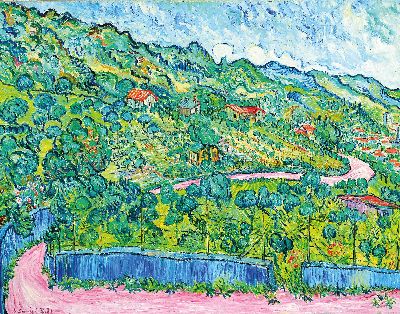 27118856k - Peter Dörffel, 1935 Halle-2021 Heidelberg, Blick auf Heidelberg, wohl Boxberg, im ...