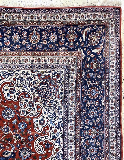 27118863j - Esfahan´Shooreshi´fein, Persien, Anfang 20.Jhd, Korkwolle auf Baumwolle, ca. 370 x ...