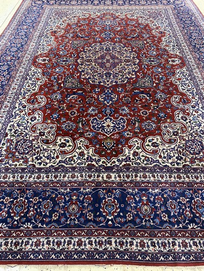 27118863k - Esfahan´Shooreshi´fein, Persien, Anfang 20.Jhd, Korkwolle auf Baumwolle, ca. 370 x ...