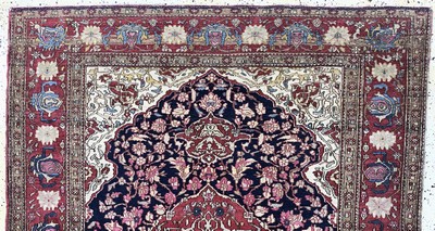 27118864a - Esfahan antik, Persien, um 1900, Wolle auf Baumwolle, ca. 214 x 146 cm, EHZ: 3 ...