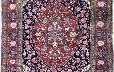 27118864b - Esfahan antik, Persien, um 1900, Wolle auf Baumwolle, ca. 214 x 146 cm, EHZ: 3 ...