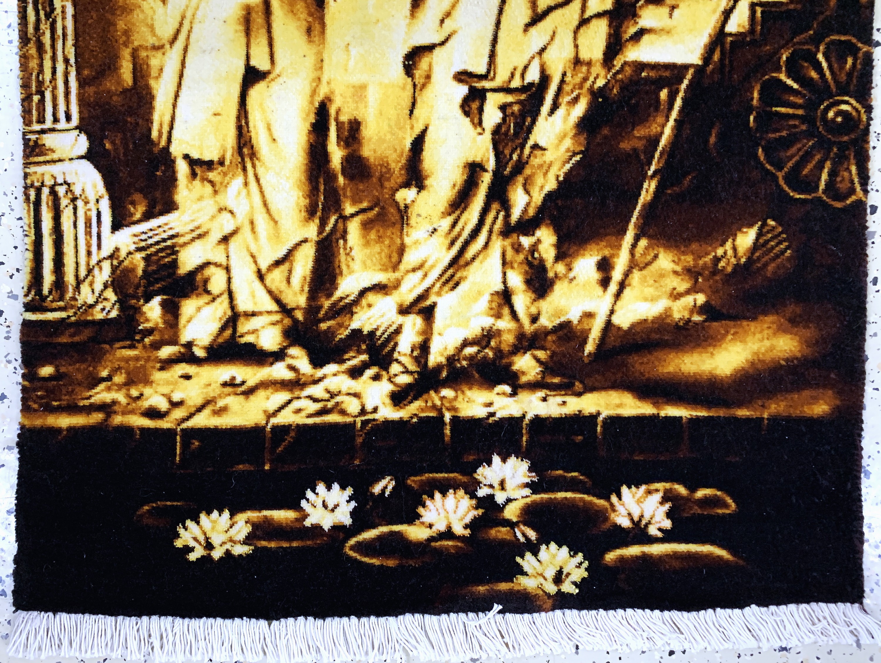 Detail b: Täbriz fein(50 Raj), Persien, Ende 20.Jhd, Korkwolle auf Baumwolle, ca. 107 x 73 cm, ca. 500.000 Kn/qm, EHZ:(nahezu neuwertig)