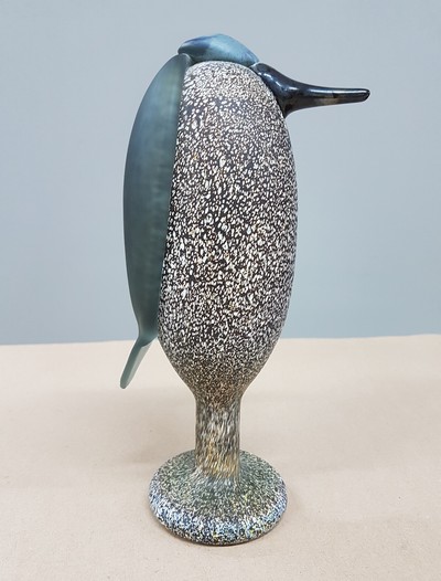 27118950b - 2 glass sculptures, Oiva Tiokka (1931-2019) for Iitalla, mouth-blown with stiff or patchy ...