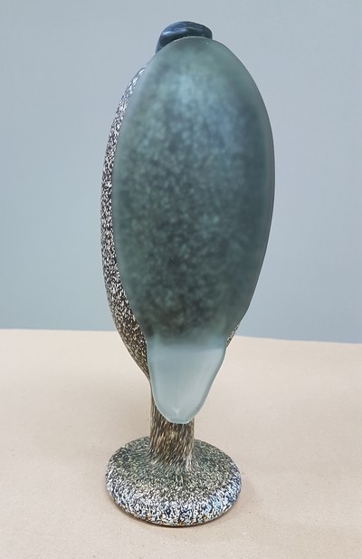 27118950c - 2 glass sculptures, Oiva Tiokka (1931-2019) for Iitalla, mouth-blown with stiff or patchy ...