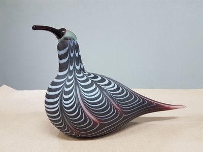 27118950f - 2 glass sculptures, Oiva Tiokka (1931-2019) for Iitalla, mouth-blown with stiff or patchy ...
