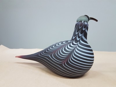 27118950h - 2 glass sculptures, Oiva Tiokka (1931-2019) for Iitalla, mouth-blown with stiff or patchy ...