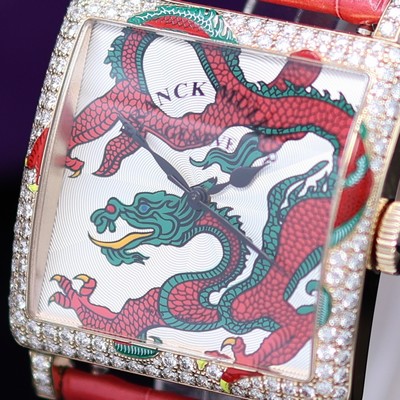 27118959b - FRANCK MULLER seltene, ungetragene Armbanduhr Master Square Dragon Myth in RG 750/000 mit ...