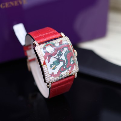 27118959c - FRANCK MULLER seltene, ungetragene Armbanduhr Master Square Dragon Myth in RG 750/000 mit ...