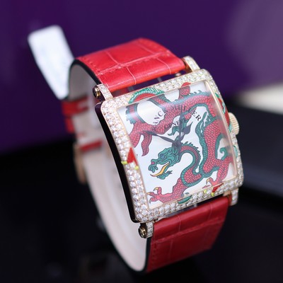 27118959d - FRANCK MULLER seltene, ungetragene Armbanduhr Master Square Dragon Myth in RG 750/000 mit ...