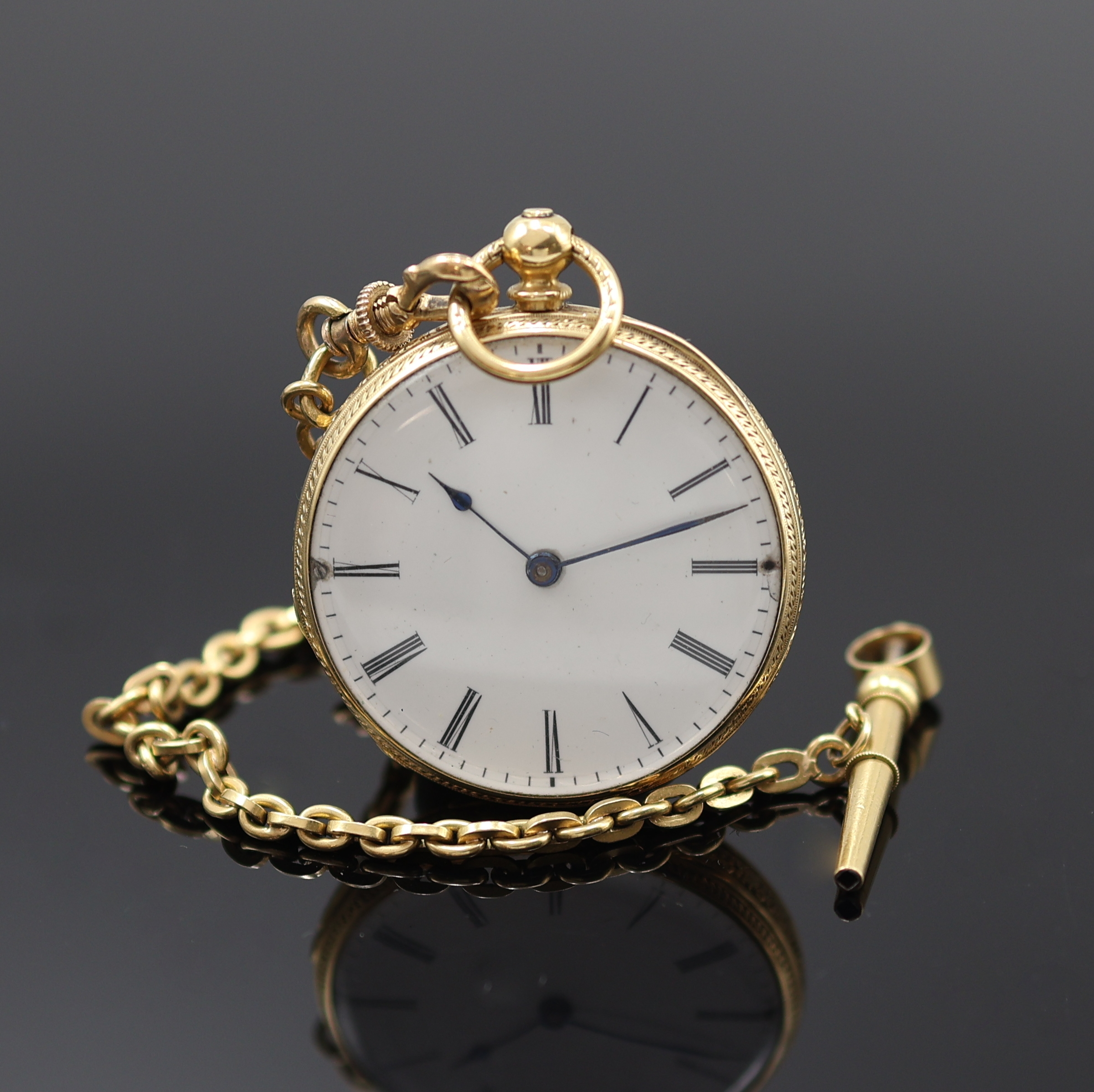 Image 27119088 - Damentaschenuhr in GG 750/000 Staubdeckel graviert ´Bertha von Sarntheim´, Schweiz um ...