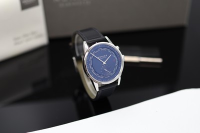 27119038d - NOMOS ungetragene Herrenarmbanduhr Zürich Weltzeit Referenz 807, Automatik, beids. ...