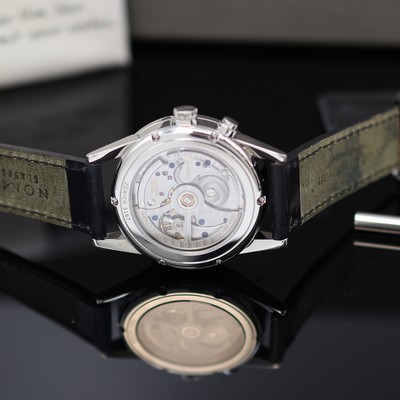 27119038e - NOMOS ungetragene Herrenarmbanduhr Zürich Weltzeit Referenz 807, Automatik, beids. ...