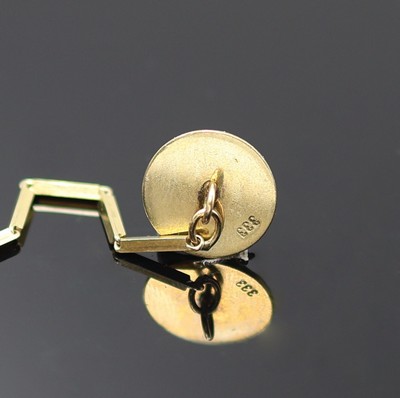 27119069c - Frackuhrkette in GG 333/000, um 1960, Stäbchenkette m. Karabiner u. Knebel, L. ca. 25 ...