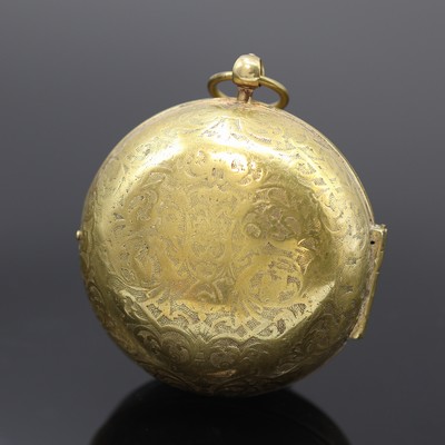 27119081a - JEAN ASSELIN, Rouen frühe einzeigrige Spindeltaschenuhr, Frankreich um 1690, ...