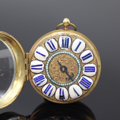 27119081b - JEAN ASSELIN, Rouen frühe einzeigrige Spindeltaschenuhr, Frankreich um 1690, ...