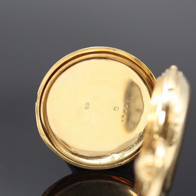 27119082e - Savonette mit Minutenrepetition in GG 750/000, Schweiz um 1890, glattes 3-Deckel ...