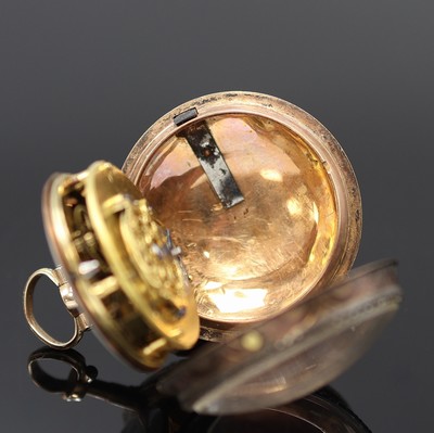 27119091c - L´Epine á Paris Taschenuhr mit Email-Portrait in RG 14k, Frankreich um 1770, grav. ...