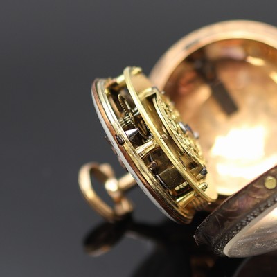 27119091f - L´Epine á Paris Taschenuhr mit Email-Portrait in RG 14k, Frankreich um 1770, grav. ...