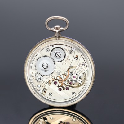27119093b - JUVENIA offene Email-Taschenuhr in Sterlingsilber, Schweiz um 1920, glattes Geh., ...