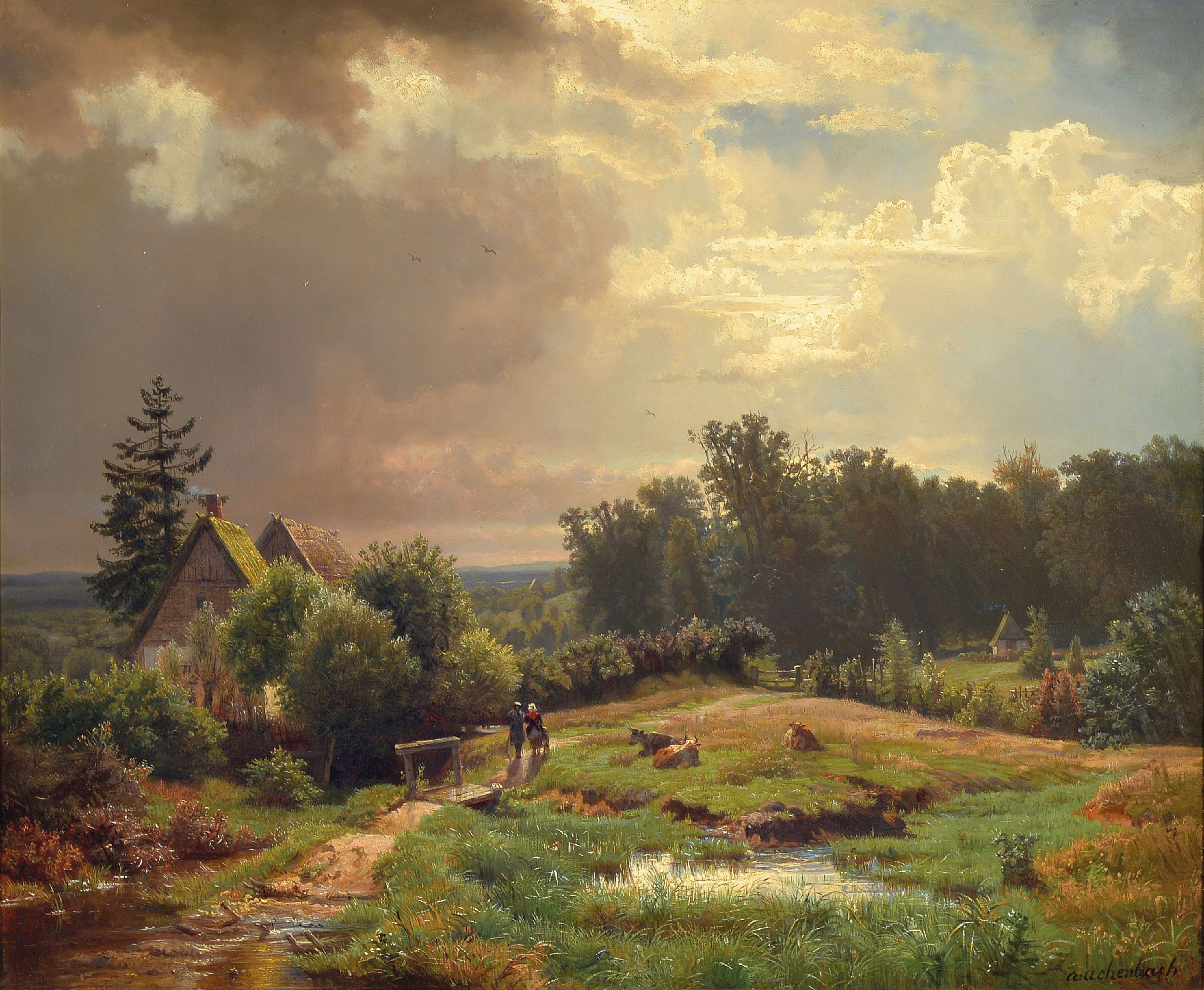 Image 27119129 - Andreas Achenbach, 1815 Kassel-1910 Düsseldorf, mitteldeutsche oder norwegische ...