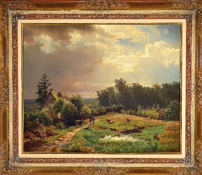 27119129k - Andreas Achenbach, 1815 Kassel-1910 Düsseldorf, mitteldeutsche oder norwegische ...