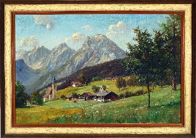27119130k - Erwin Kettemann, 1897 München-1971 Tegernsee, Sommerliche Landschaft in den Alpen mit ...