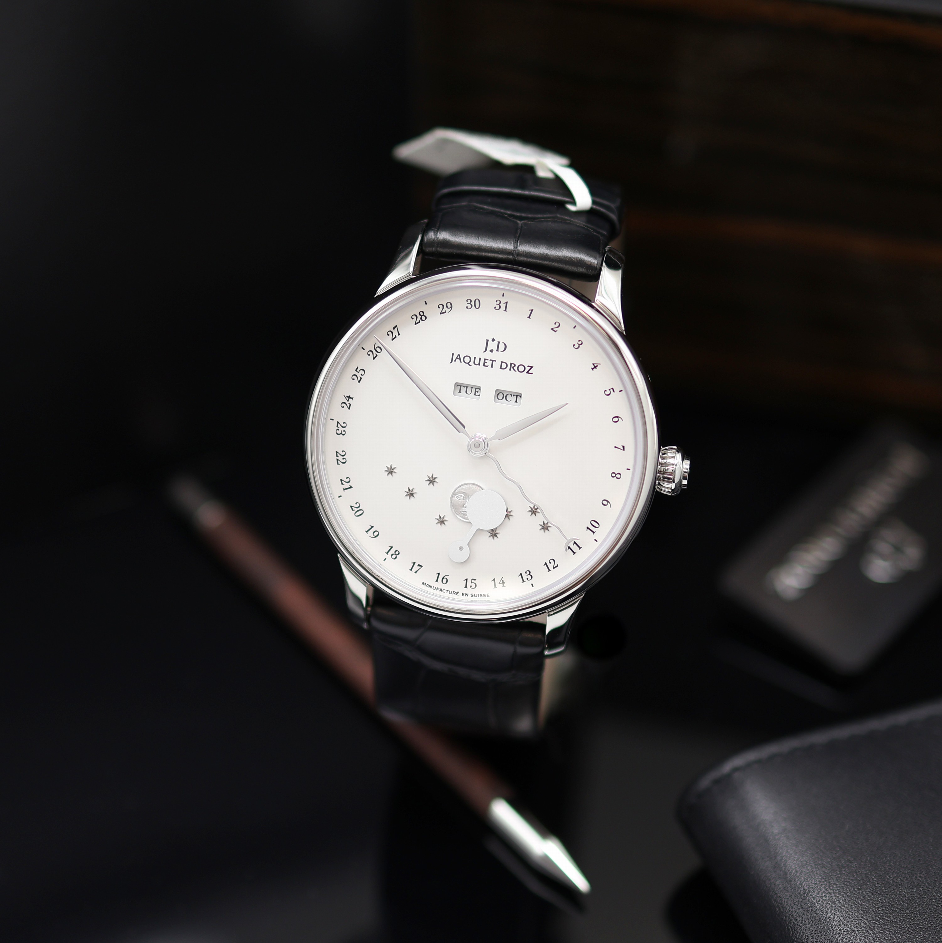 Image 27119416 - JAQUET DROZ ungetragene, astronomische Herrenarmbanduhr Astrale Referenz J012630240, ...
