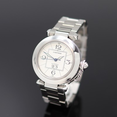 Image CARTIER wristwatch Pasha C, self winding, stainless steel case inkl bracelet with ...