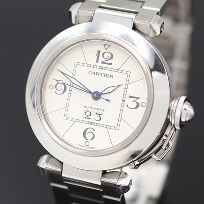 27119412a - CARTIER Armbanduhr Pasha C, Automatik, Edelstahlgeh. inkl Gliederband m. dopp. ...